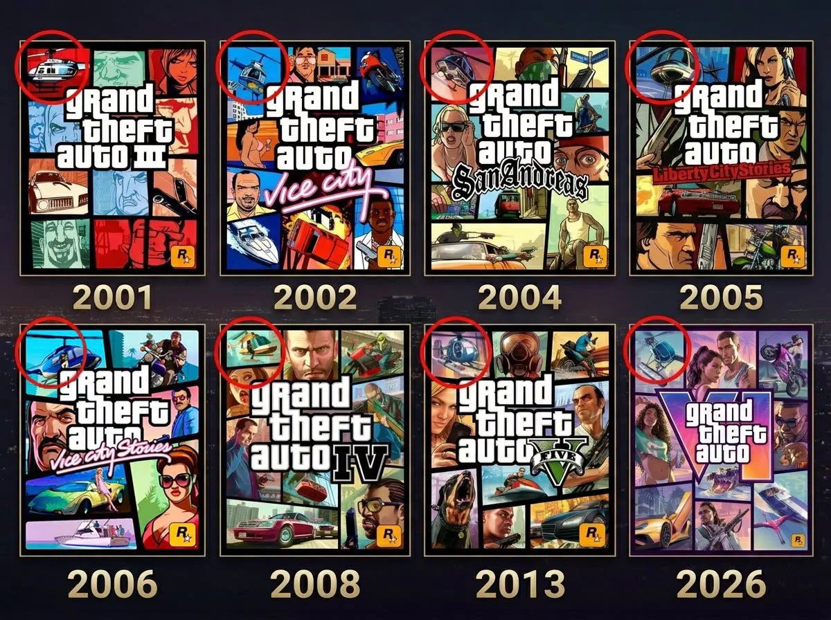 أغلفة GTA عبر التاريخ