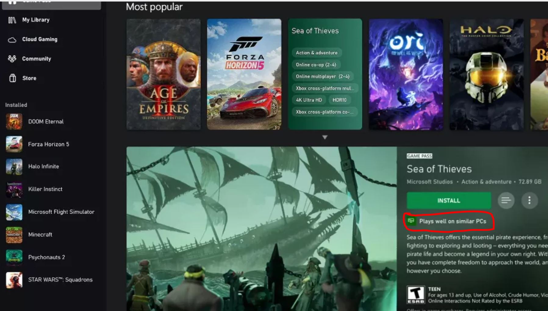 Game Performance Fit Indicator