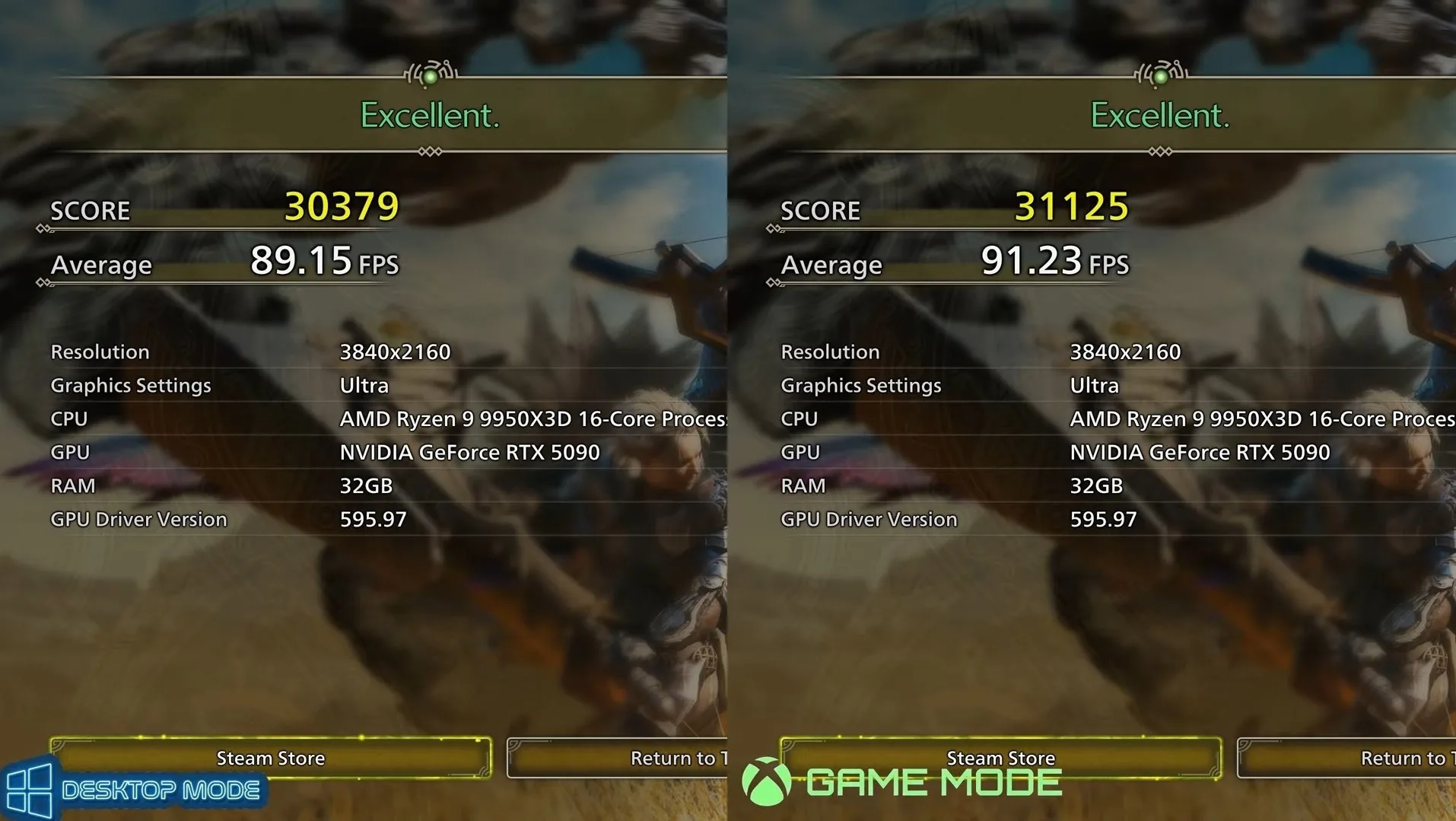 مقارنة Xbox Mode مع وضع سطح المكتب في Monster Hunter Wilds