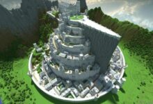 Minas Tirith العملاقة في لعبة Minecraft