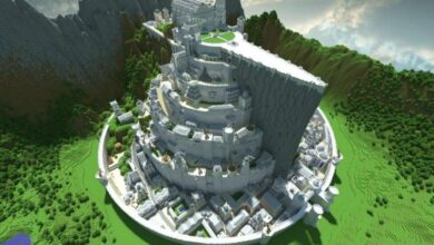 Minas Tirith العملاقة في لعبة Minecraft