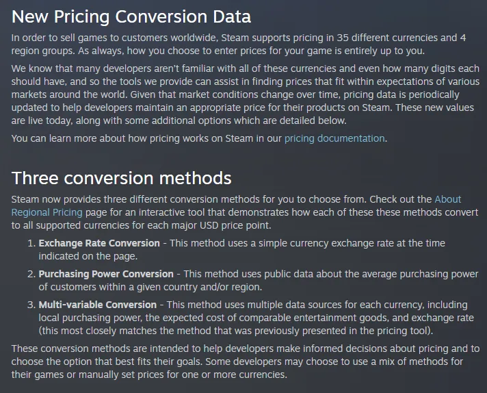 أنظمة جديدة لتسعير العاب Steam