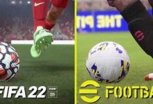 eFootball 22 و FIFA 22
