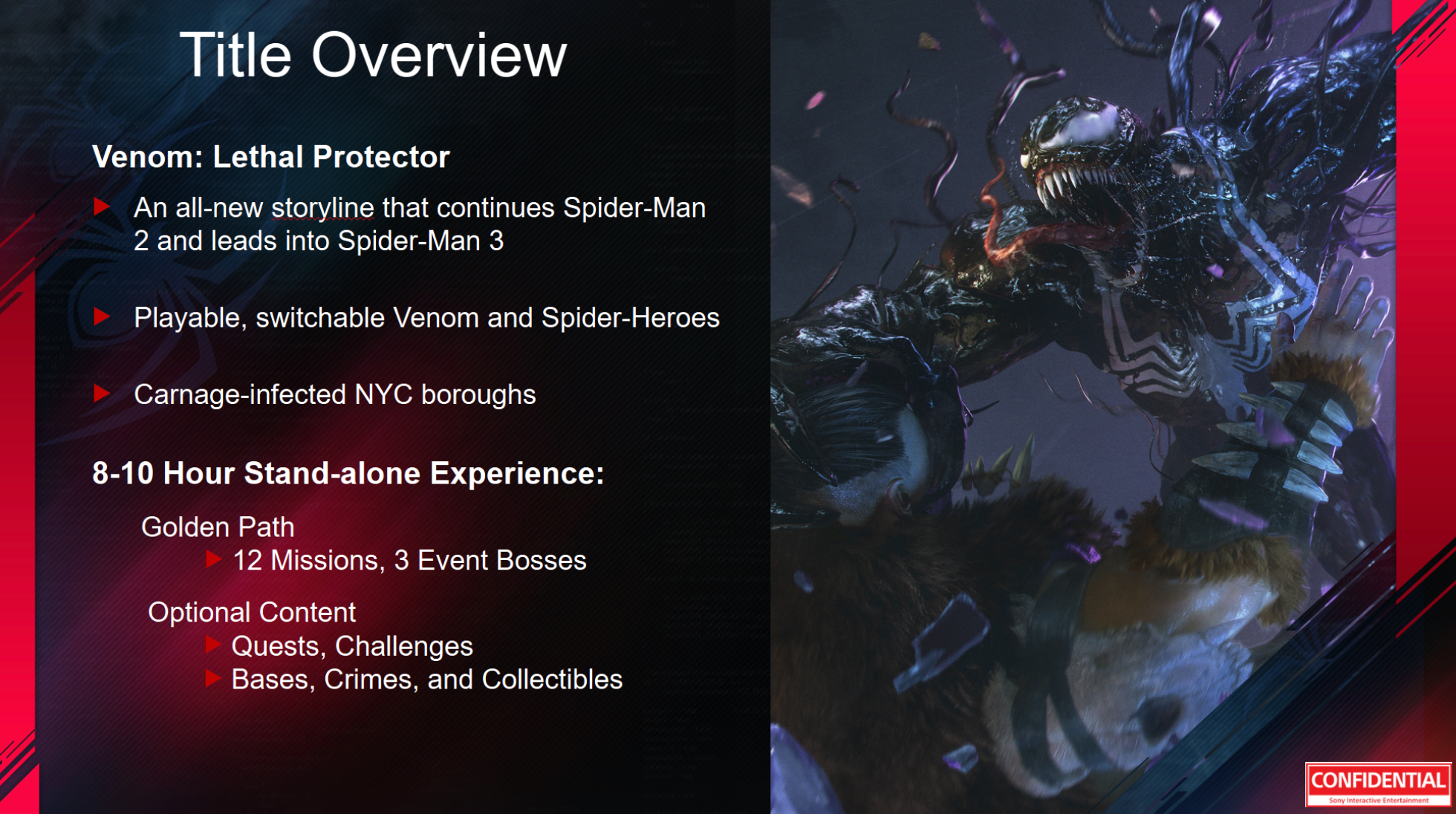 تسريب معلومات عن لعبة Venom