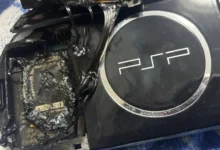 انفجار بطارية جهاز PSP