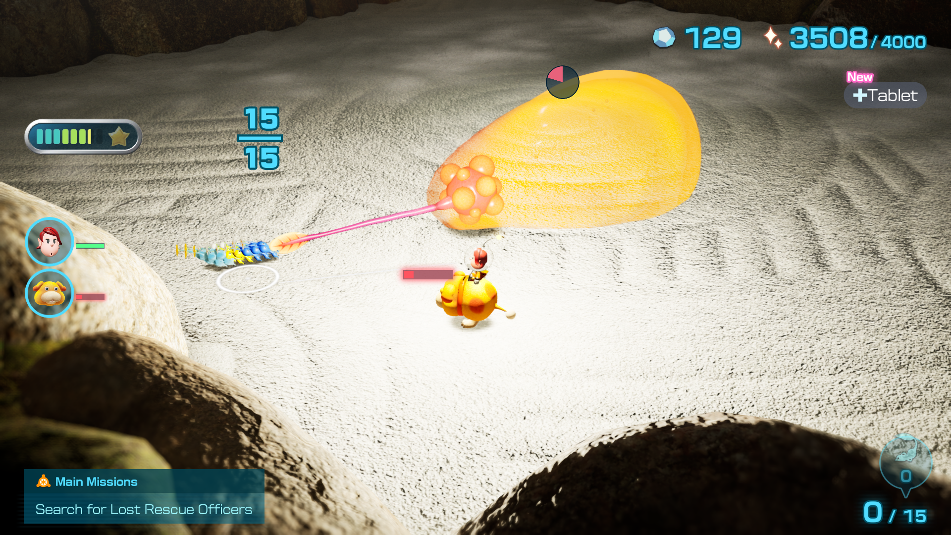 "معركة ضد زعيم، باستعمال الـPikmin"