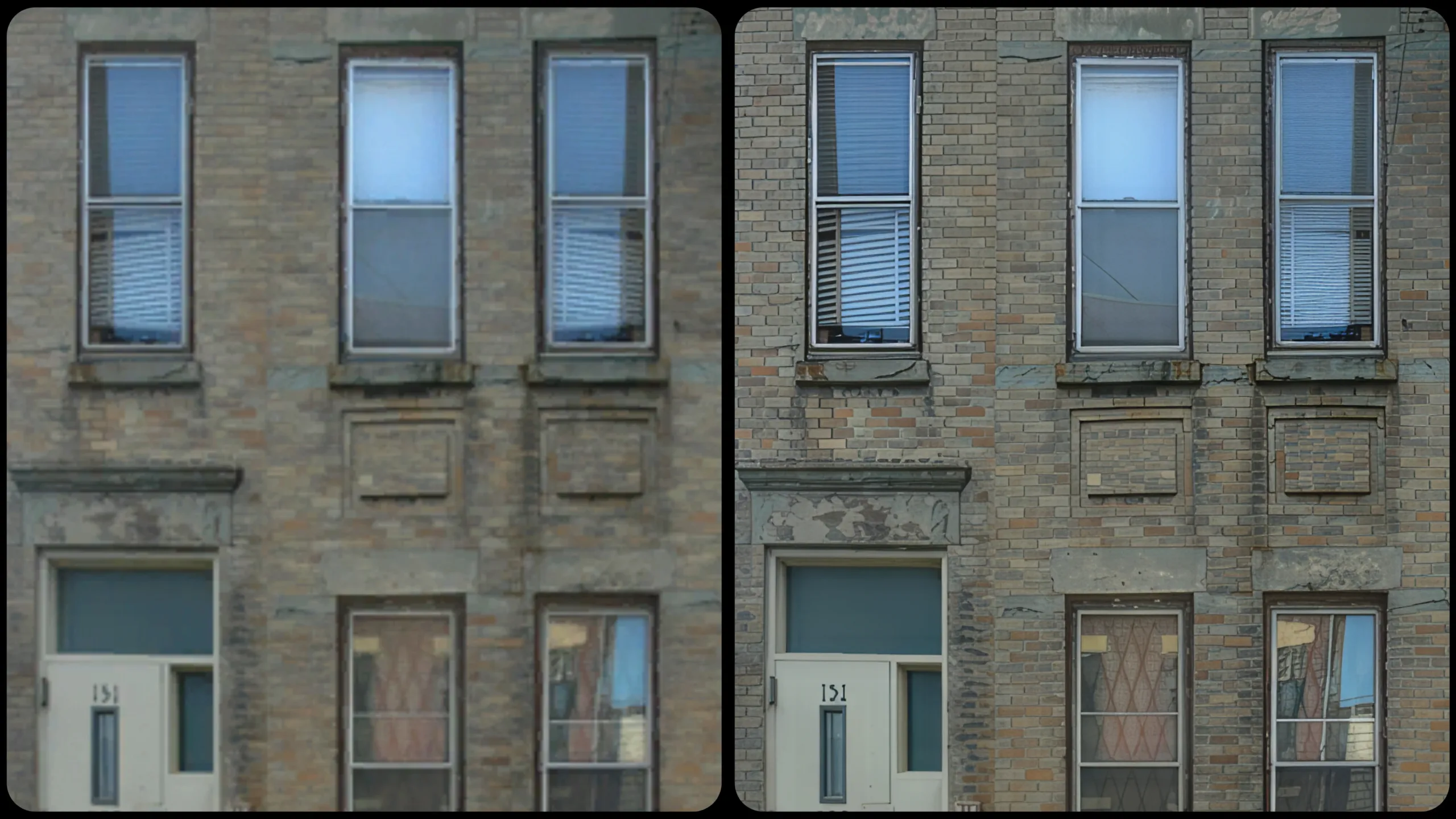 الفارق بينن شكل المباني القديم والمعدل في GTA IV