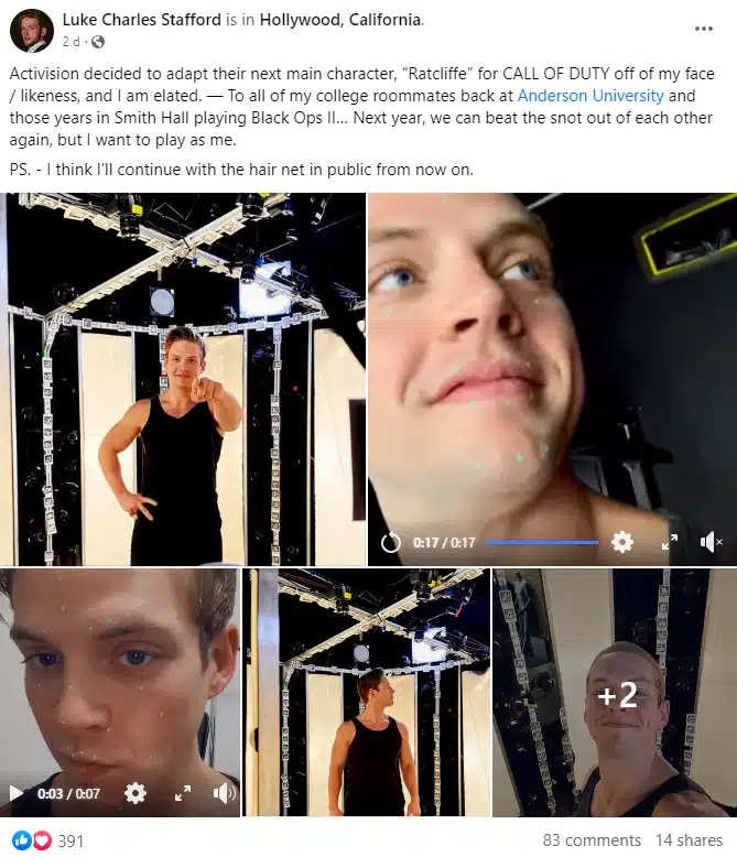 ممثل يدعي لعبه لدور البطولة في Call of Duty 2024